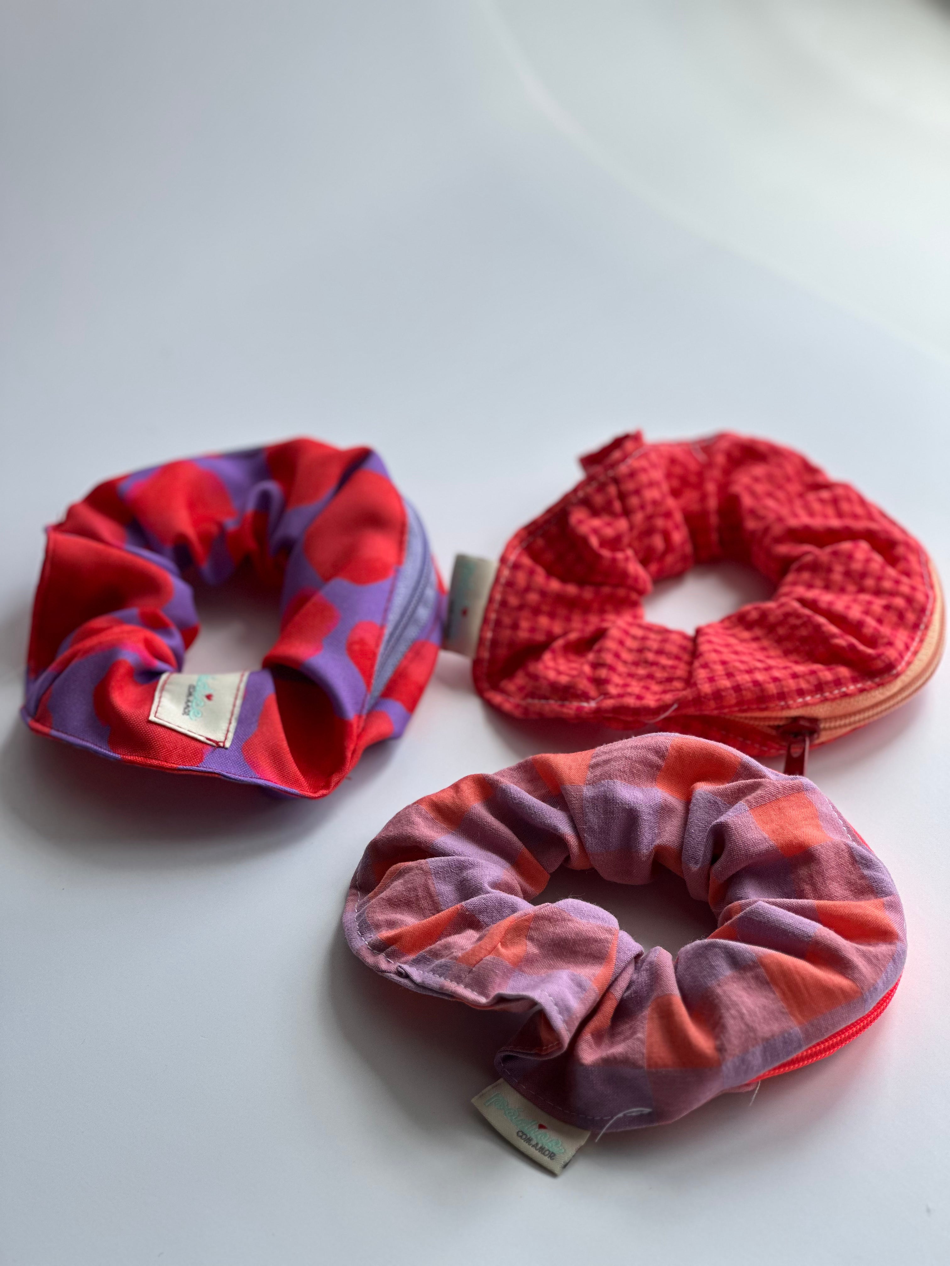 Scrunchie porta-moedas